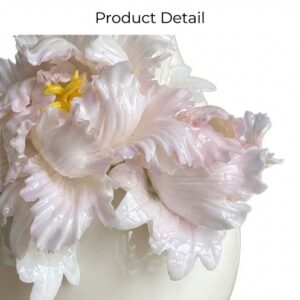 white ceramic flower vase