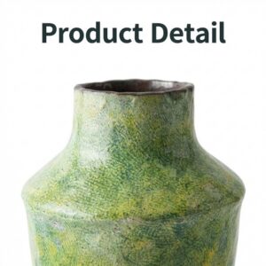 french retro oil painting style pastoral ceramic vase